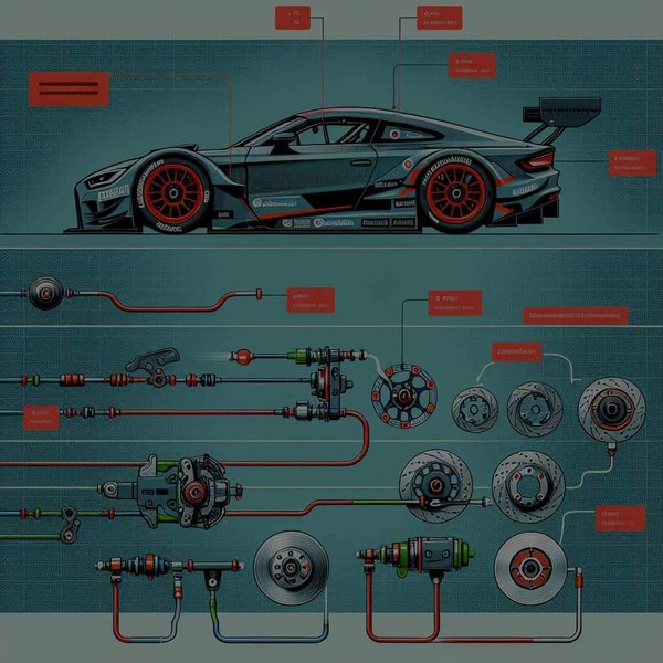Quelles sont les options pour augmenter l'efficacité du système de freinage sur une voiture de course?